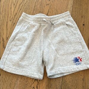 Heritage Light Wash Kids Sweat Shorts with Olympic-Inspired Logo